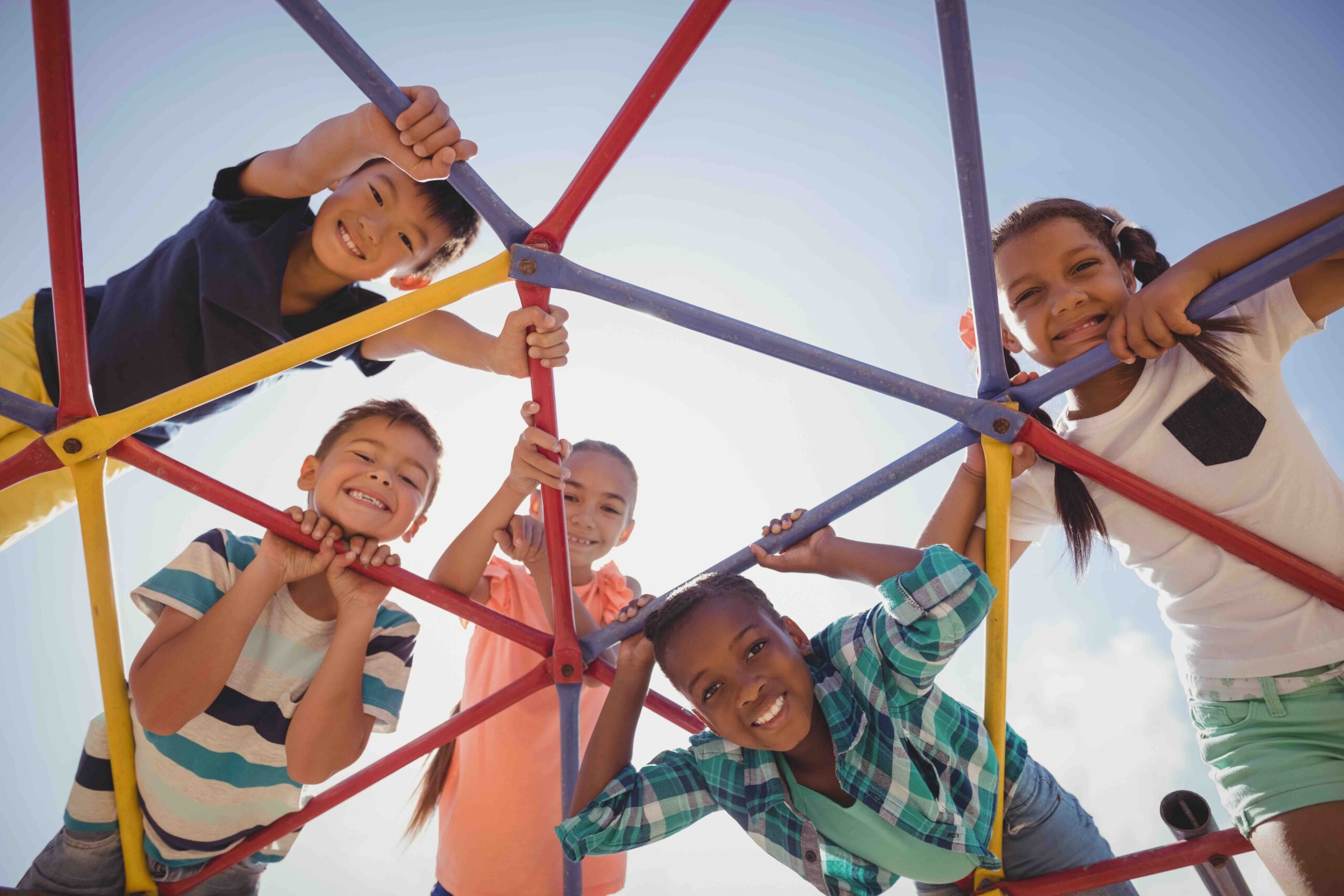 Children on a playground.